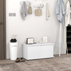 Multipurpose Wooden Storage Bench for Bedroom and Entrance, 80x40x40 cm, White