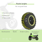 Quad for Children 18-36 Months Manual Push with Integrated Sounds, in PP and Metal, 44x67. 5x38 cm, Green