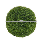 HOMCOM Set of 2 Artificial Boxwood Plants in PE, Ø40 cm, for Indoor and Outdoor Use, Green