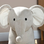 Elephant Rocking Horse for Children Ages 2-4 with Sounds and Soft Cover, Grey