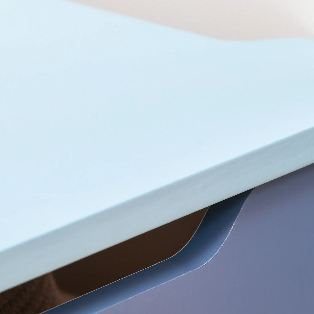 2 in 1 Wooden Toy Storage Bench, Chest with Backrest for Children from 3-6 Years, 60x30x50 cm, Blue