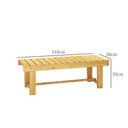 Waterproof 2-Seater Outdoor Bench in Fir Wood, for Garden Terrace, Up to 250kg, 110x38x35cm
