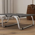 Folding Dog Bed for Indoor and Outdoor Use, Metal and Oxford Fabric, 71x58x20 cm, Grey