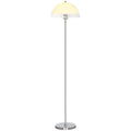 Modern Floor Lamp with Double Layer Lampshade, Metal and Acrylic, Ø35x150 cm, White