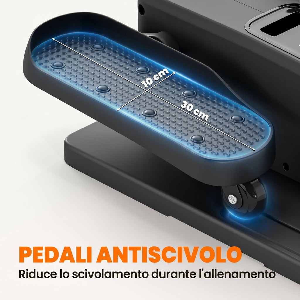 SPORTNOW Mini Desk Elliptical, Manual/Automatic, 12 Adjustable Speeds for Home.
