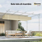Outsunny Replacement Canopy for 3x4m Garden Gazebo Pergola in Polyester, Cream