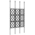 Outsunny Folding Outdoor Trellis in Steel and PP, 85x2x197 cm, Black