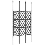 Outsunny Folding Outdoor Trellis in Steel and PP, 85x2x197 cm, Black