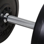 65kg Barbell and Disc Set with 2 Dumbbells, Gym Barbell Dumbbells with 14 Steel and Plastic Discs