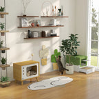 Chipboard Cat House in the Shape of a TV with Cushion and Toy Ball, 50x28x43 cm - Borge' Group Limited