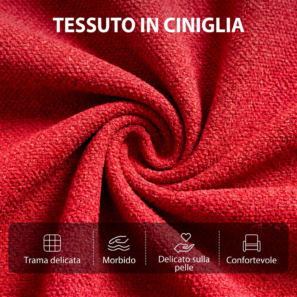 HOMCOM 160° Reclining Massage Chair with Footrest and Remote Control, 66x91x108 cm, in Wine Red Chenille