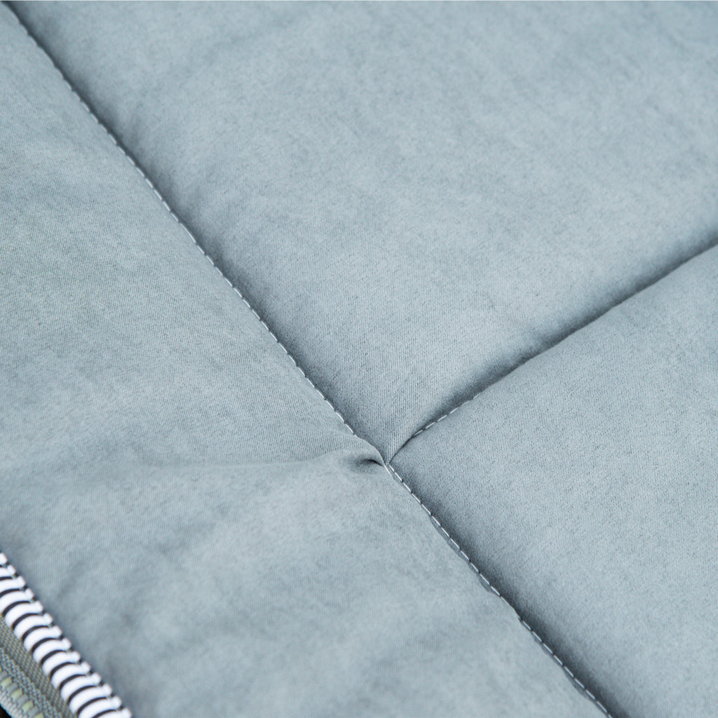 Folding and Padded Camping Cot with Storage Pocket, 188x64.5x53 cm, Light Gray