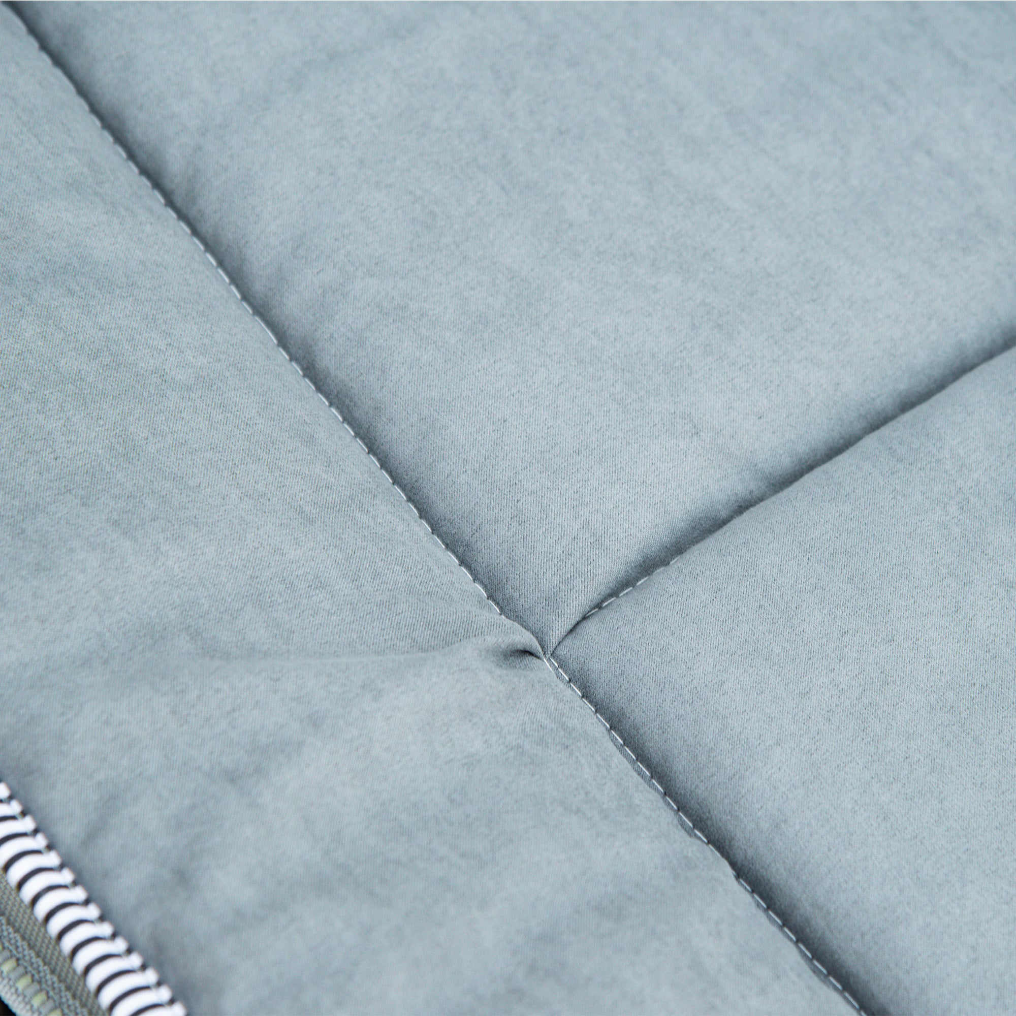 Folding and Padded Camping Cot with Storage Pocket, 188x64.5x53 cm, Light Gray