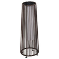 Outsunny Solar Garden Lantern with LED Light in Rattan and Metal, Ø21.5x61cm, Brown