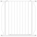 Extendable and Adjustable Dog Gate for Stairs and Doors, Made of Steel and ABS, 75-85x76 cm, White