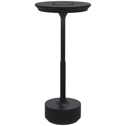 Homcom lamp without touch light LED light 3 shades and rechargeable battery, Ø13x28.5cm, black - Borgè