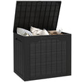 Garden Chest with Handles, Waterproof Tool Container, 56x41x50 cm, Black