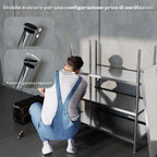 4-Tier Kitchen Shelf with 10 Adjustable Heights, Stainless Steel, 91 x 40 x 108 cm, Silver