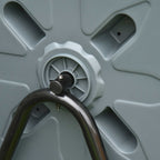 2-Section Rotating Garden Composter with 8 Air Vents, Steel and PP, 71x65x96 cm, Grey