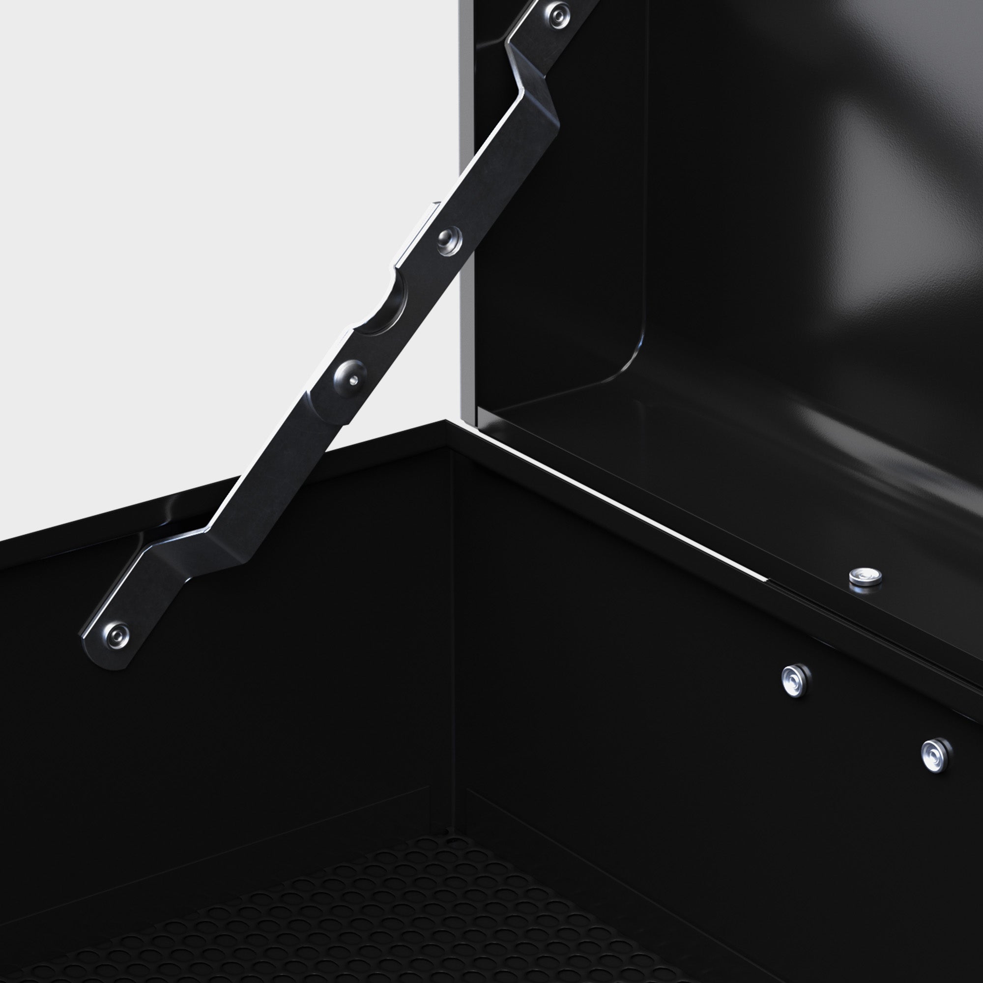 Tool Box with 6 Drawers in Steel with Lock, 60x26x34cm, Black and Red