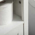 kleankin Bathroom Cabinet Under Sink with 2-Door Cabinet and Open Shelf, Chipboard, 60x30x60 cm - Borgè