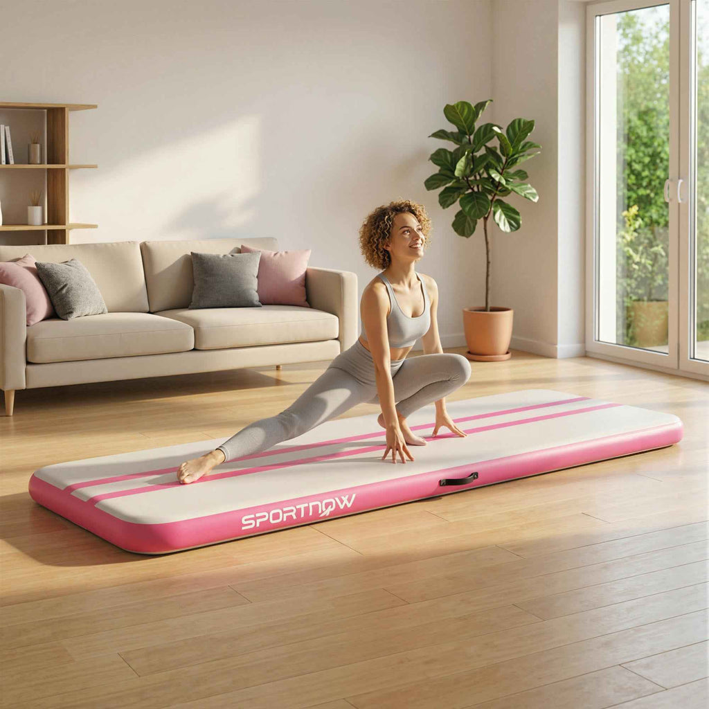 SPORTNOW Inflatable Gymnastics Mat, 3.05m with Electric Pump and Bag