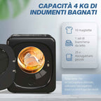 4kg Load Air Dryer with Timer and Smart Program, Stainless Steel and ABS, 48x40x56 cm, Black