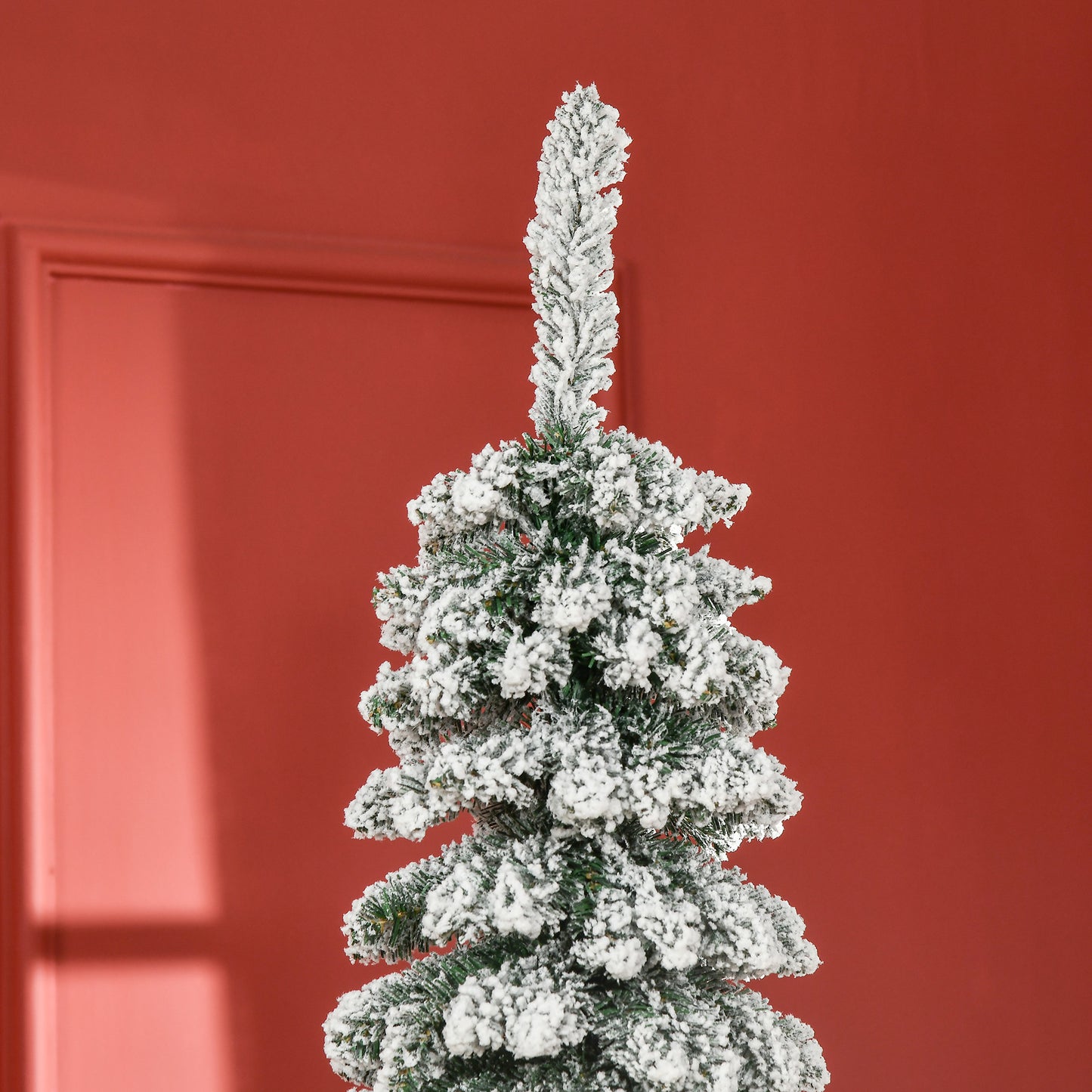 CHRISTMAS TREE - Snowy Christmas Tree with 490 Metal and Plastic Branches, 54x54x210 cm, Green