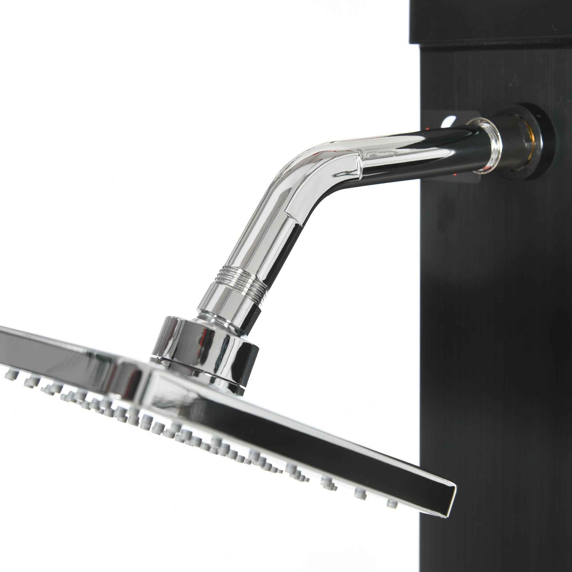 Outsunny 40L Solar Garden Shower with 60°C Temperature, Rotating Shower Head and Foot Tap, Black
