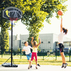Height-Adjustable Steel Basketball Hoop with Base 112 × 74 × 365cm