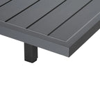 Extendable Garden Table for 8-10 People, Aluminum, 135-270x90x75cm, Grey - Borge' Group Limited