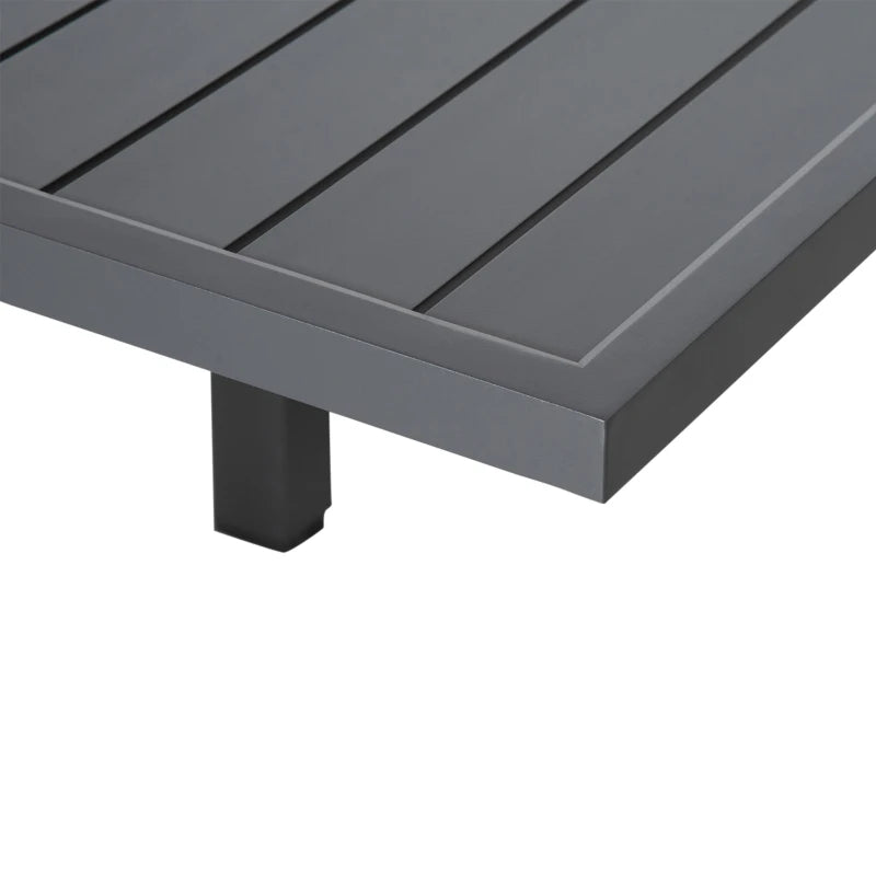 Extendable Garden Table for 8-10 People, Aluminum, 135-270x90x75cm, Grey - Borge' Group Limited