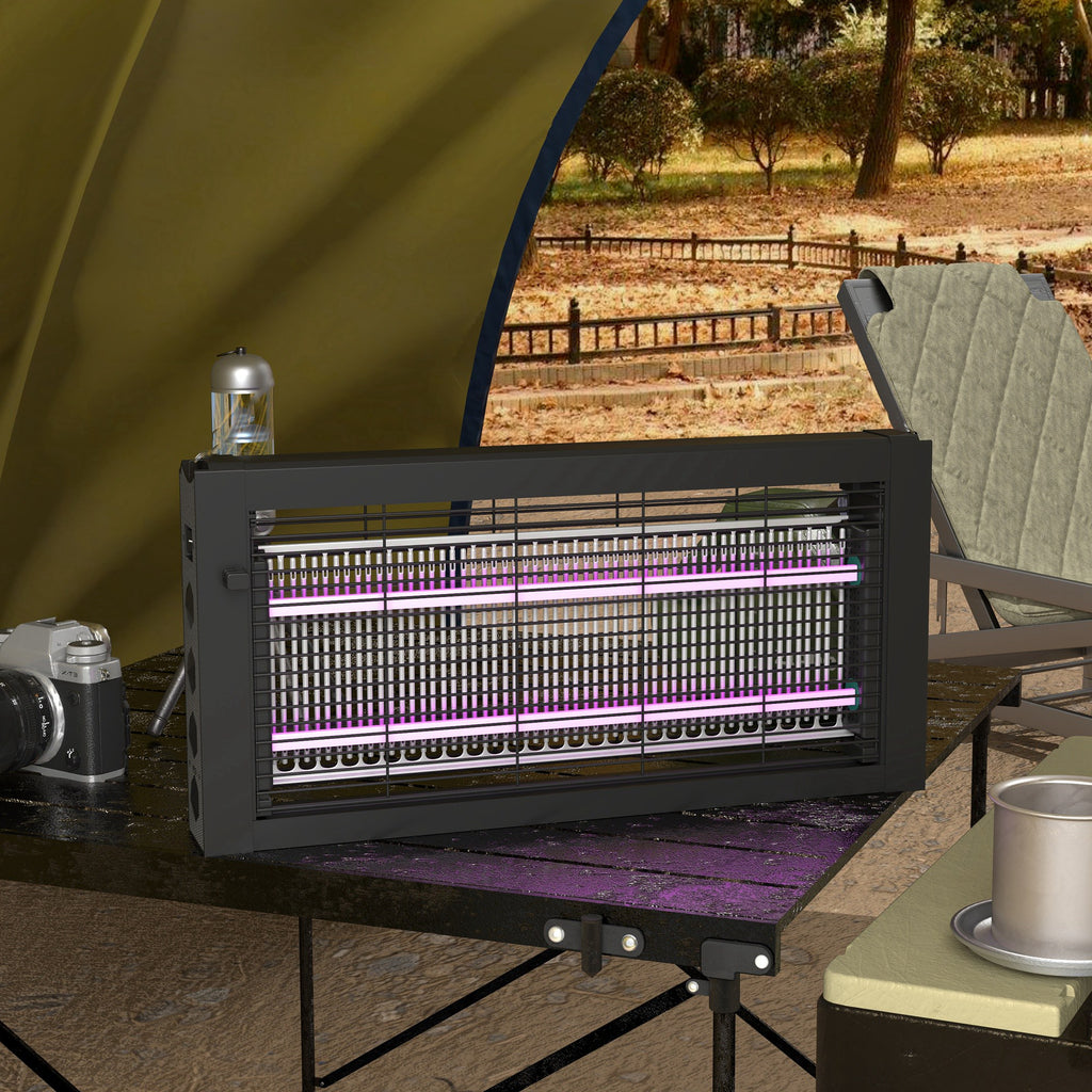 Indoor Mosquito Lamp 8W with Chain and Protection Net, 49x6x25 cm, Black