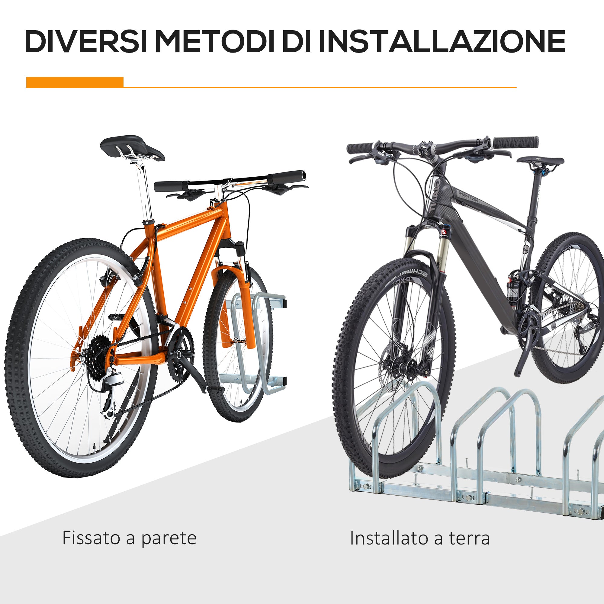 Steel Bike Rack Parking Stand for 3 Bikes, 76x33x27 cm, Silver