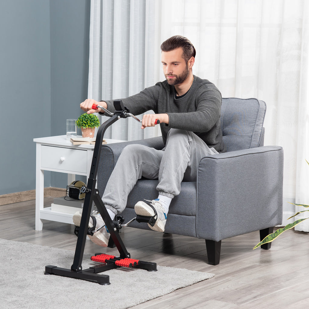 Arm and Leg Pedal Exerciser with LCD Screen, Adjustable Height and Resistance, 56x44-56x75-97 cm
