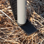 Folding Beach Screen Privacy Screen in Polyester with Steel Bars, 540x150 cm, Grey