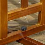 3 Panel Folding Dog Gate with Non-Slip Feet for Hallways, Stairs and Rooms, Pine Wood, 181x35x76 cm, Dark Brown - Borge' Group Limited