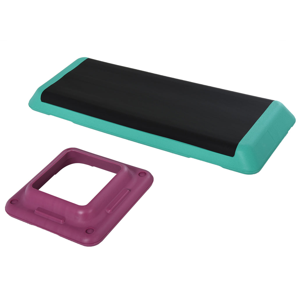 Non-Slip Aerobic Stepper Adjustable on 3 Levels, in Plastic and PP, 110x40x20 cm, Multicolor