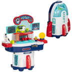 21-Piece Space-Themed Toy Workbench with Sounds and Lights, PP and GPPS, 45.5x24x52.5 cm