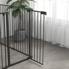PAWHUT DOG CANCELLINO Folding and modular medium size in metal and plastic, 123x102x90 cm, black - Borgè