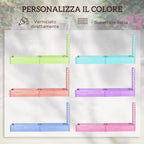 Planter with Trellis for Climbing and Open Bottom, in Fir Wood, 230x60x110 cm, Wood color