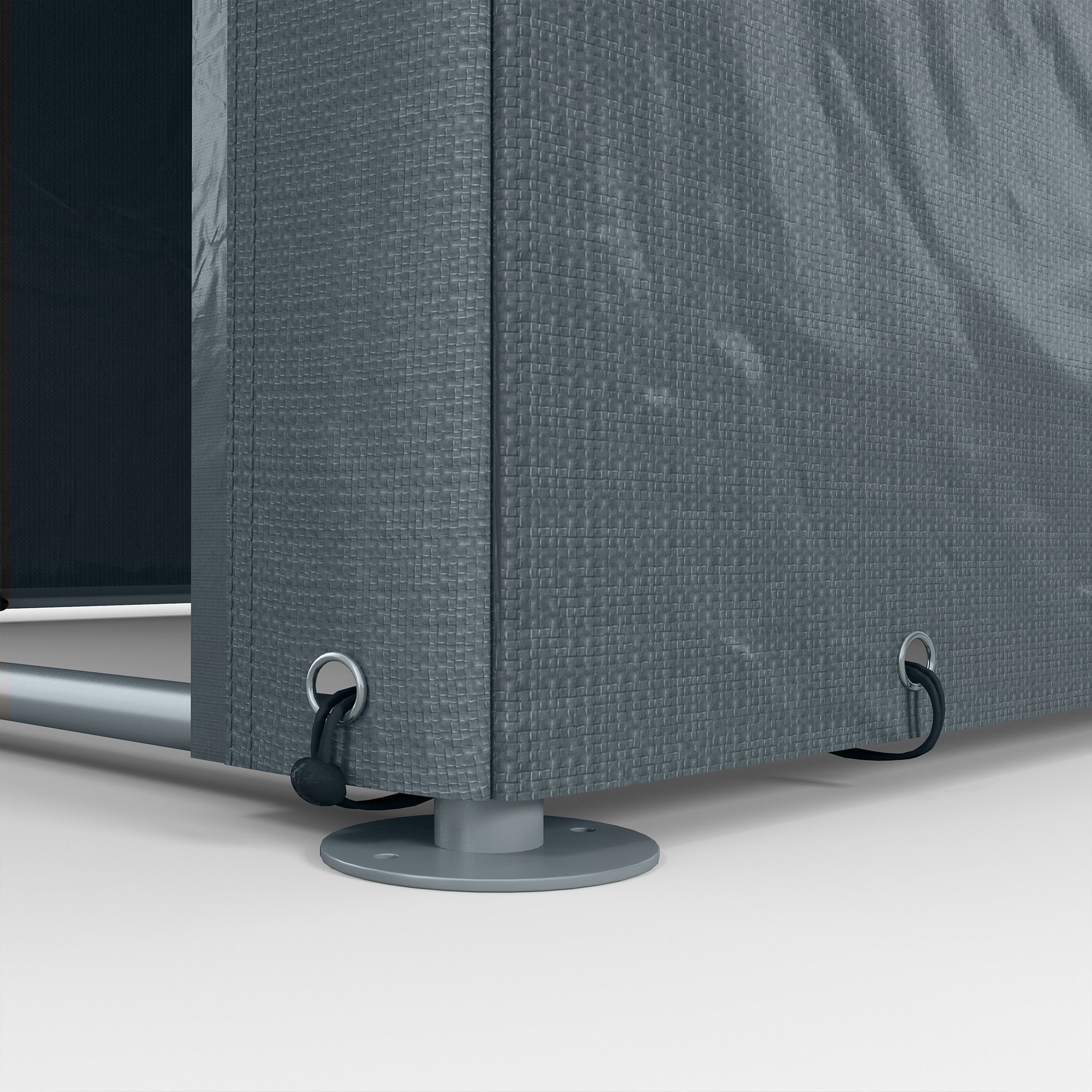Tool Storage and Garage Tent for Bikes and Motorcycles with Anti-UV Cover, 1.6x2m, Dark Grey