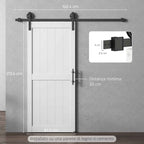 Sliding Door Industrial Style Interior Door, 81.3x213.4cm, Wood
