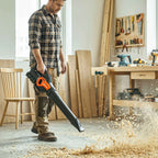 Outsunny 20V Cordless Leaf Blower, 900W Brushless Motor, 3 Speed Levels, Turbo Boost, Battery Charger
