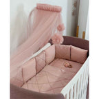 Satin bed linen set "Platinum" for Smart bed crib Dusty Rose