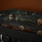 Electric Fireplace with Flame Effect, Adjustable Temperature 900W-1800W, Coverage 15-20m², 39x26x54.8cm, Black