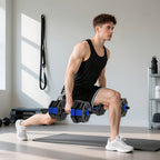 SPORTNOW 6-in-1 Multifunction Gym Weight Set, 20kg Total, Plastic and Sand, 125x18x18 cm, Blue