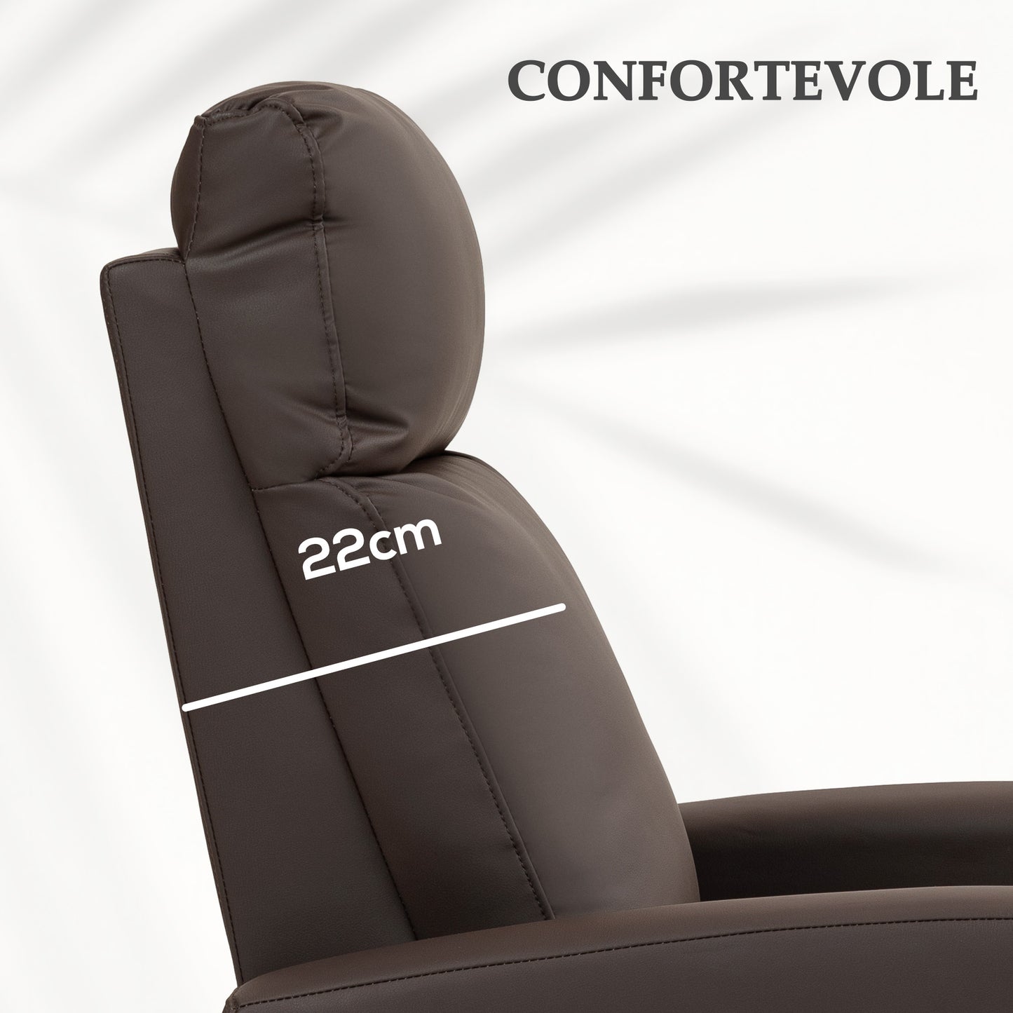 145° Reclining Lift Chair with Remote Control and Footrest, Dark Brown PU Leather, 67x95x105 cm