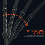 Floor Punching Ball with Fillable Base and Suction Cups, Adjustable Height from 145-180 cm, Black