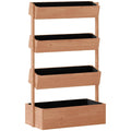 Outsunny Raised Garden Bed, Vertical Wooden Planter with Drainage and Lining.